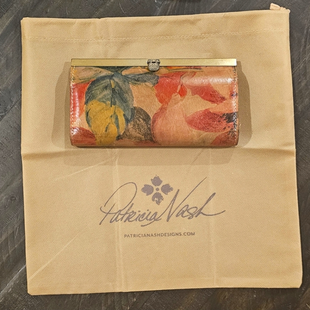 Patricia Nash Multicolor Floral Leather Wallet